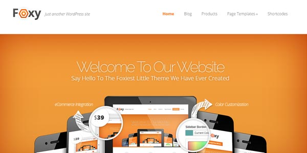 Mejores temas WordPress responsive: Foxy