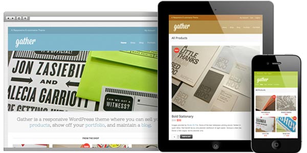 Mejores temas WordPress responsive: Gather