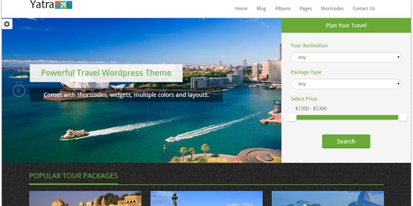 Plantillas wordpress de viajes yatra