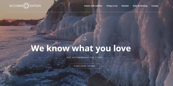Plantillas WordPress para hoteles y turismo: Accomodation