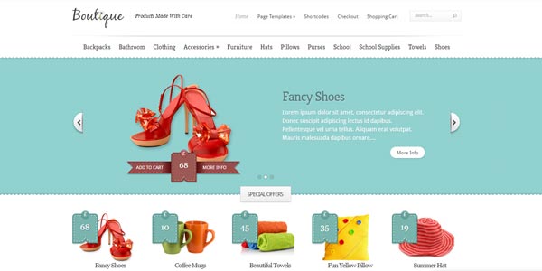 Plantillas WordPress para una tienda: Boutique