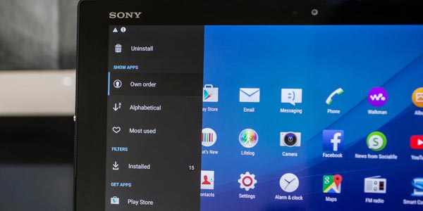 Sony Xperia Z4 tableta análisis: Sistema operativo