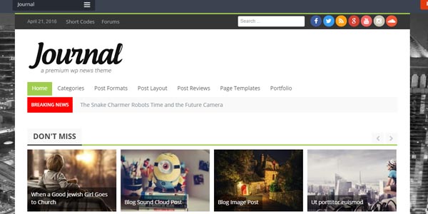 Temas wordpress html5 journal