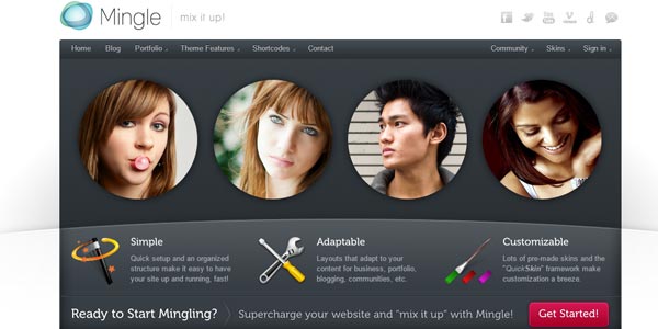 Temas wordpress html5 mingle