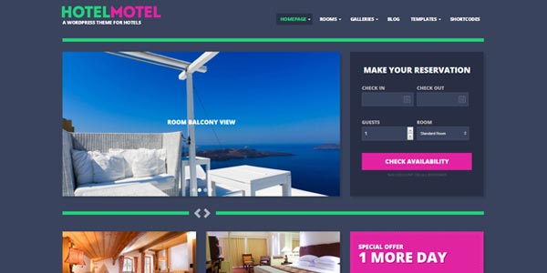 Temas wordpress de turismo hotel motel