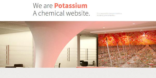 Temas WordPress de una página: Potassium