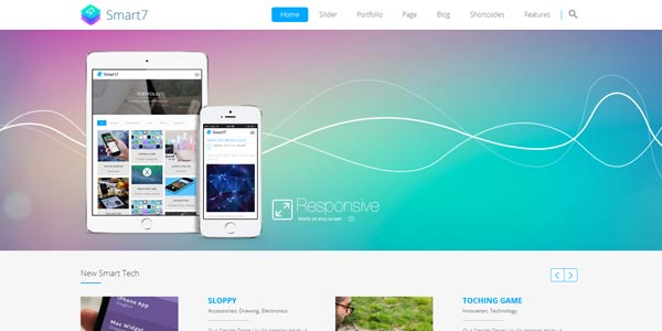 Temas WordPress de una página: Smart 7