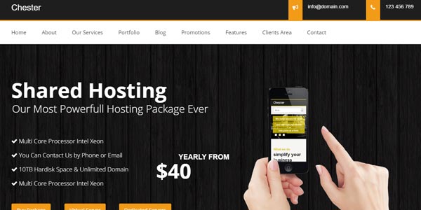 Temas WordPress hosting: Chester