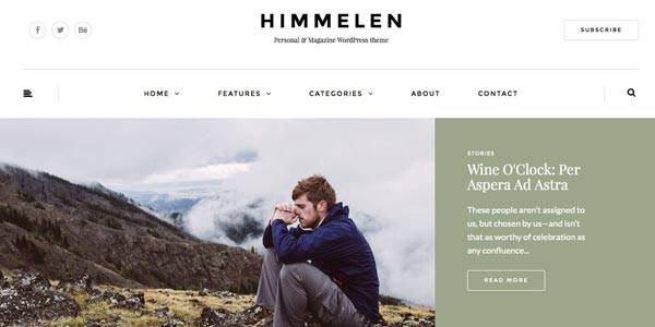 Temas WordPress para escritores y bloggers: Himmelen