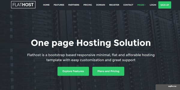 Temas WordPress para hosting: FlatHost