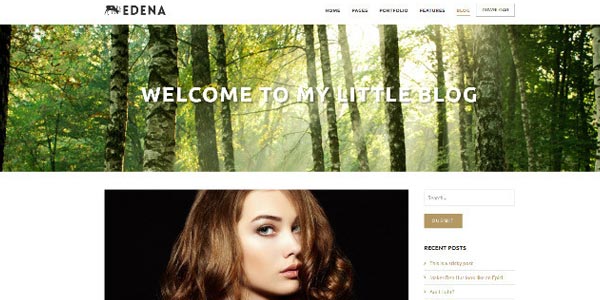 Temas WordPress para un blog: Edena