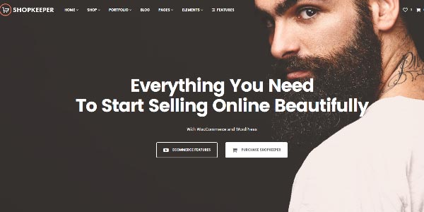 Temas WordPress para una tienda online: Shopkeeper 