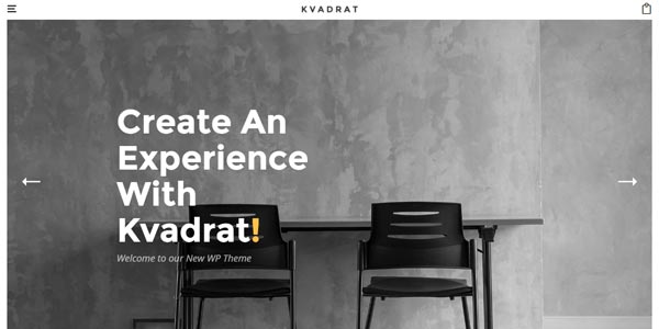 Mejores temas wordpress creativos kvadrat