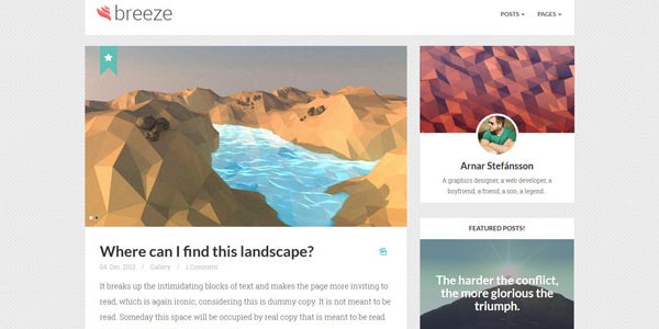 Plantillas wordpress modernas breeze