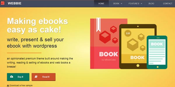 Plantillas wordpress para ventas de libros webbie