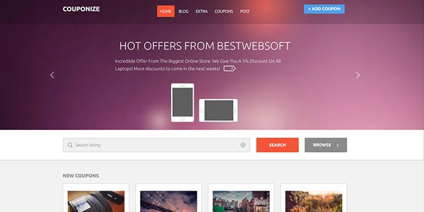 Temas wordpress de cupones couponize