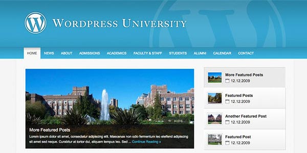 Temas wordpress de educacion university