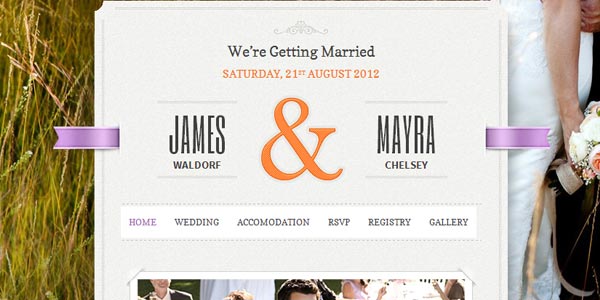 Temas wordpress para bodas just married