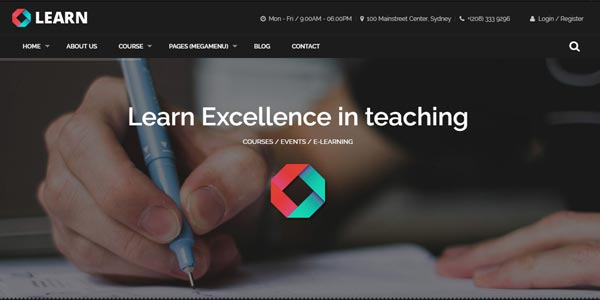 Temas WordPress para escuelas e institutos: Learn