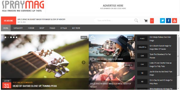 Temas wordpress para revistas con tienda virtual spraymag