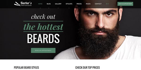 Temas wordpress para salones de belleza barber