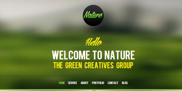 Temas WordPress para un diseñador gráfico: Nature