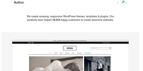 Temas WordPress para una tienda online: Author