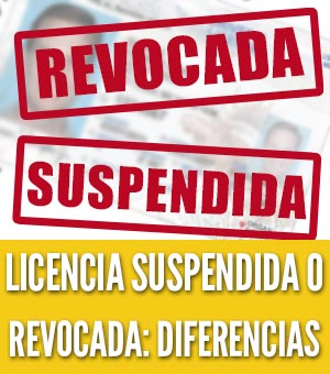 Diferencias licencia suspendida y una licencia revocada