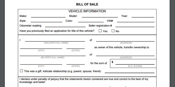 vender un auto en craigslist factura de venta de un carro