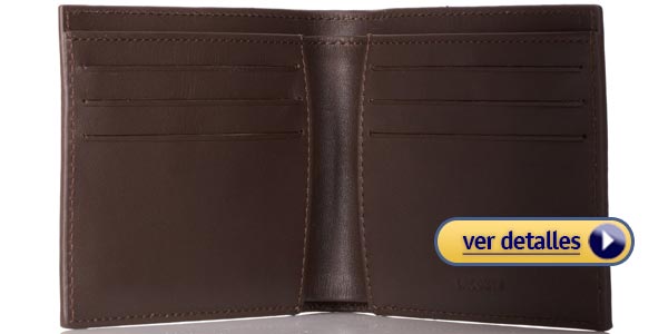 Billetera de cuero lacoste large billfold wallet