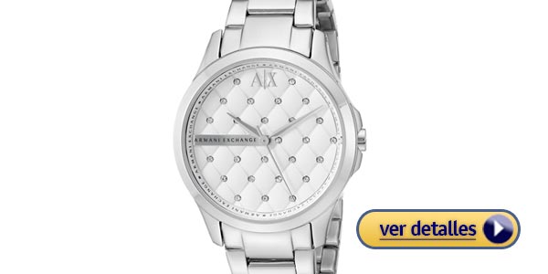 Mejores relojes de mujer reloj armani exchange analogico plateado