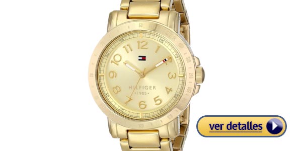 Mejores relojes de mujer reloj chapado en oro tommy hilfiger