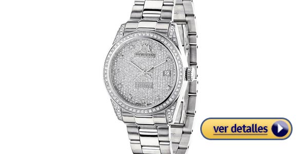 Relojes de mujer de marca reloj luxurman tribeca con diamantes de 1.5 quilates