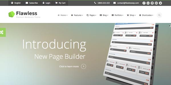 Temas wordpress con constructor de paginas para un blog flawless