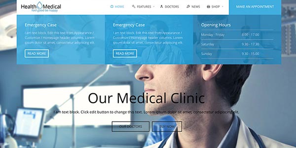 Temas wordpress de salud para doctores health & medical