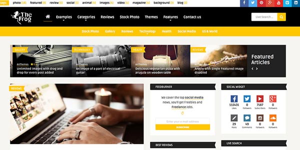 Temas wordpress multi columnas the frog