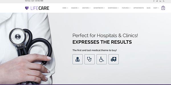 Temas wordpress para doctores lifecare