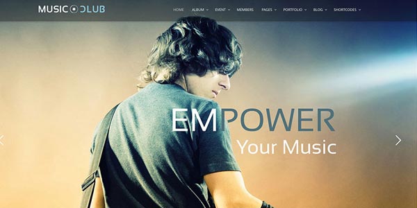 Temas wordpress para emisoras de radio music club