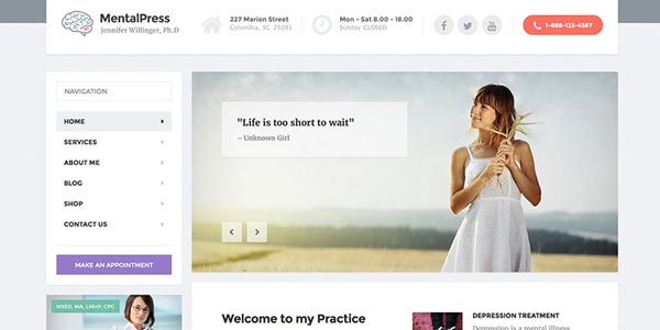 Temas wordpress para psicologos y psiquiatras mental press