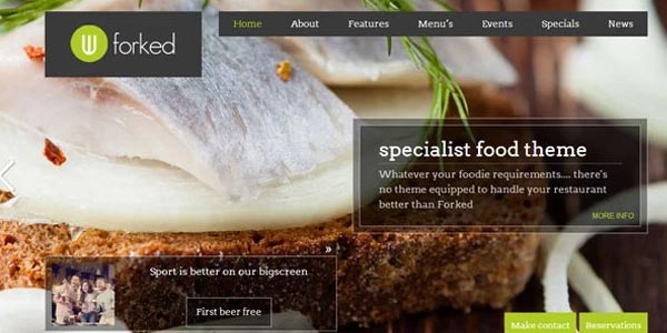 Temas wordpress para un restaurante forked