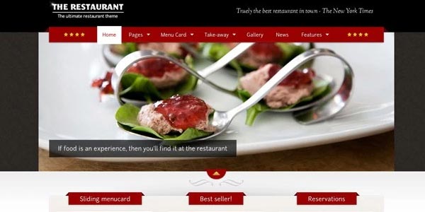 Temas wordpress para un restaurante the restaurant