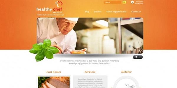 Temas wordpress para un sitio de comidas healthy chef