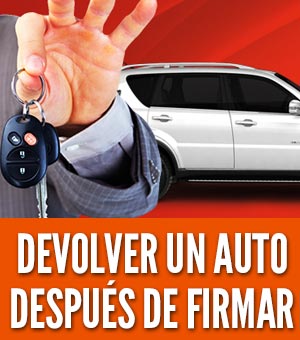 Devolver un auto después de haber firmado no puedo pagar mi carro