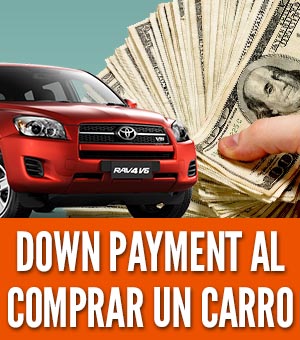 Down payment al comprar un carro