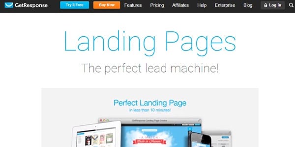 Análisis de GetResponse: Creador de Landing Page o página de captura avanzado