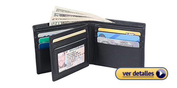 Billeteras rfid billetera de doble pliegue identity stronghold