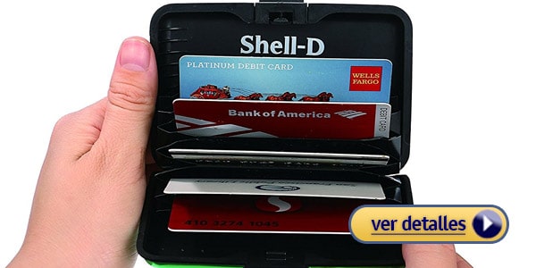Billeteras rfid para hombres de aluminio billetera shell d