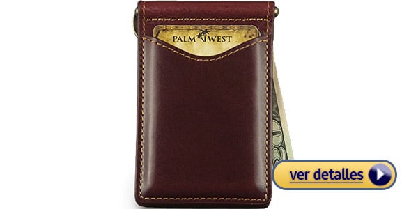 Billeteras con bloqueo rfid para hombres billetera minimalista de palm west leather
