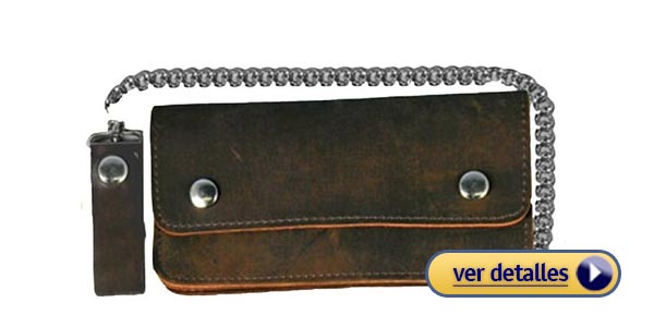 Billeteras con cadena para hombre billetera con cadena de metal de wild