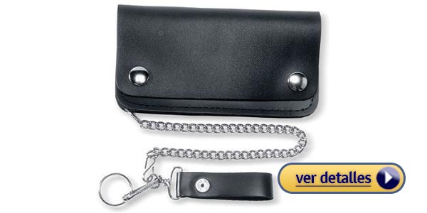 Billeteras con cadena para hombre billetera de 5 bolsillos carroll leather